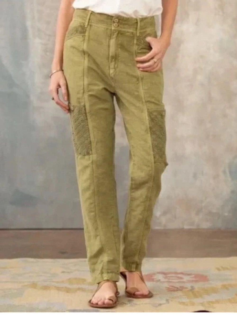 SUNDANCE FEMME VOYAGE LINEN BLEND PANTS